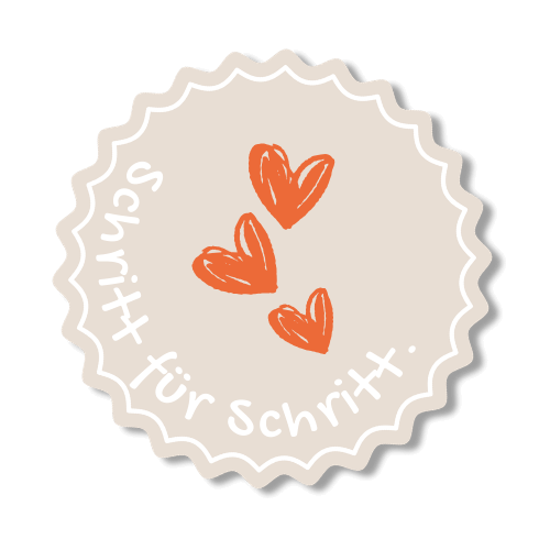 Sticker - Schritt für Schritt