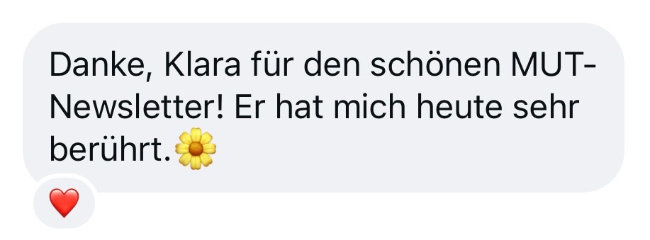Feedback zum Mut-Letter